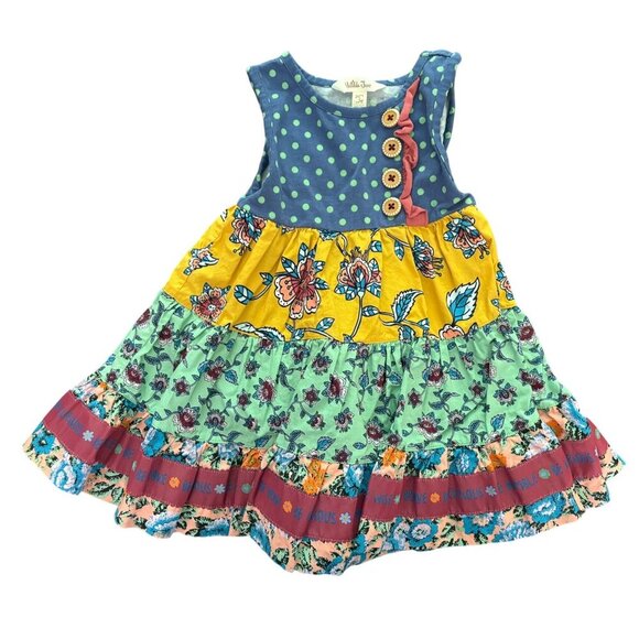 Matilda Jane Wild Heart Sleeveless Boho Floral Fall Dress Size 2 Toddler Girls - Picture 2 of 11